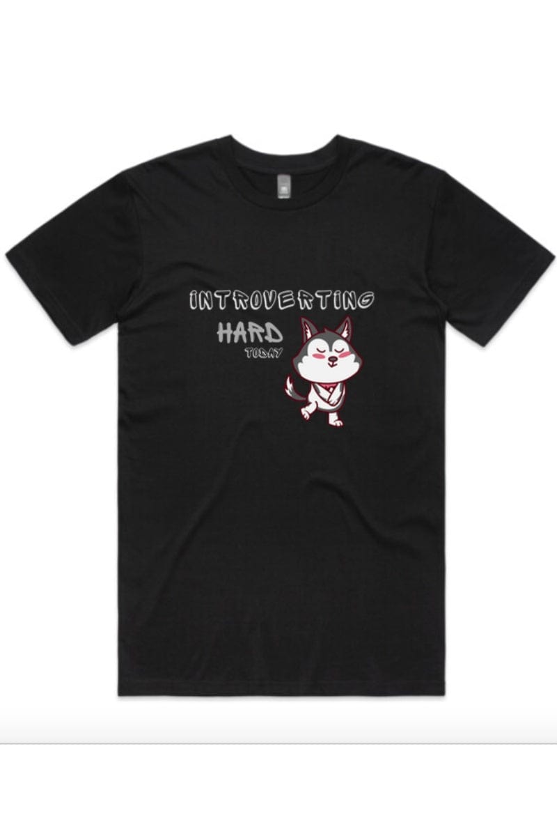 flat lay of the men's Introverting Hard Today t-shirt