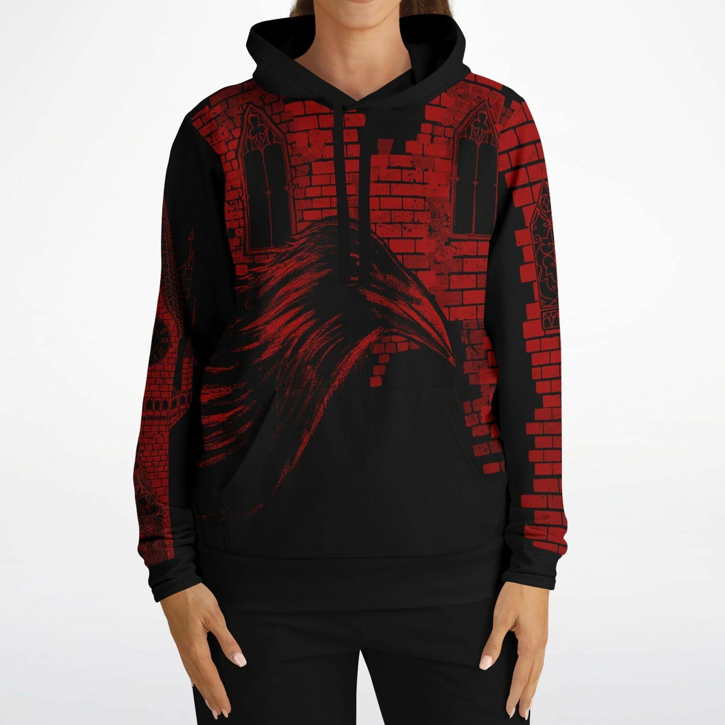 Red Raven, Unisex Hoodie, FREE Shipping