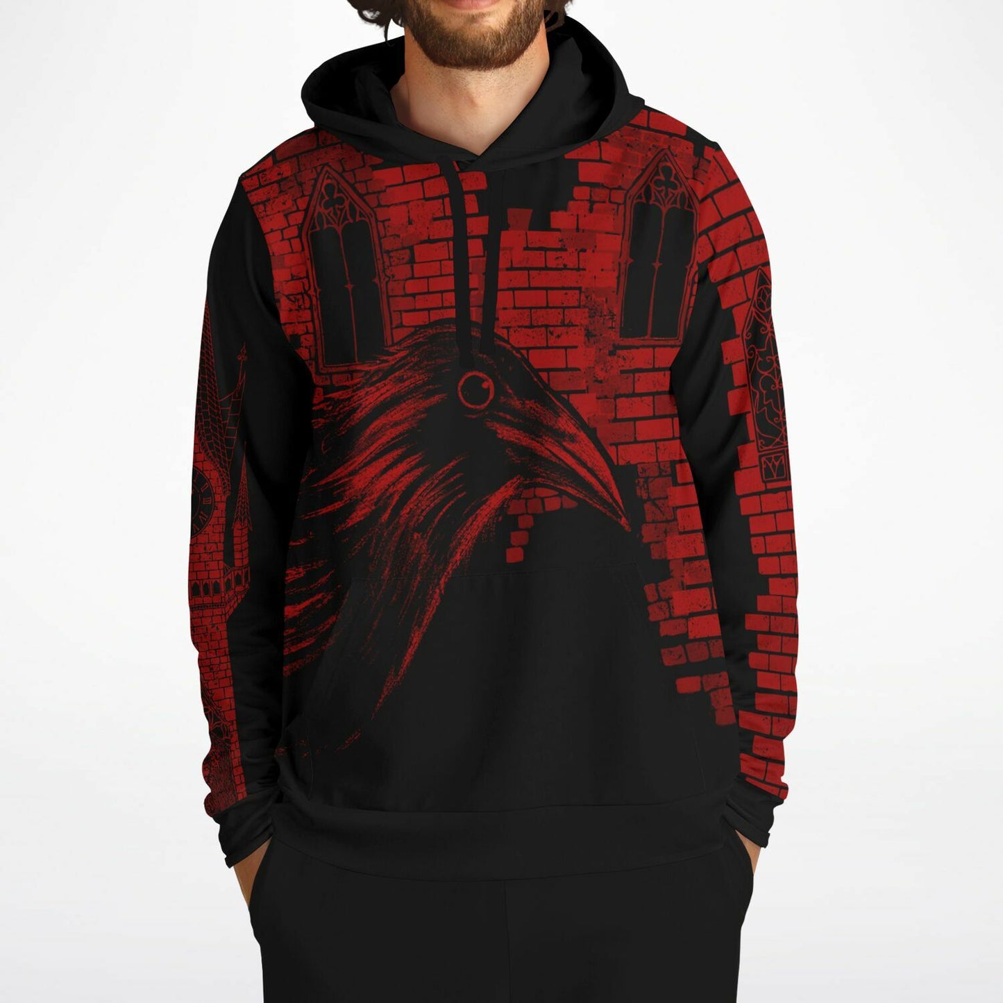 Red Raven, Unisex Hoodie, FREE Shipping