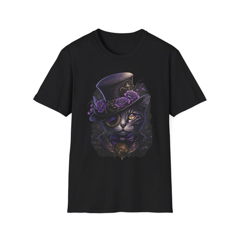 Steampunk Cat for USA customers only, Unisex Softstyle T-Shirt