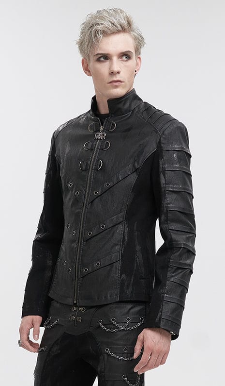 Ready for anything Stealth Operative 138 moves through the simulacrum with ease in this cyber punk techwear jacket from Devil Fashion now at Gallery Serpentine