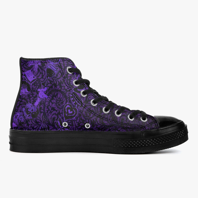 Grim Reader High top sneakers for Blood on the Clocktower players - side view close up 1