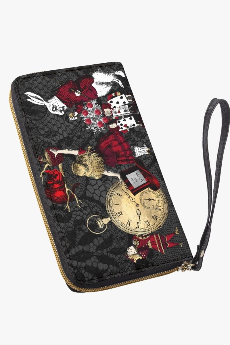 gothic alice in wonderland purse wallet