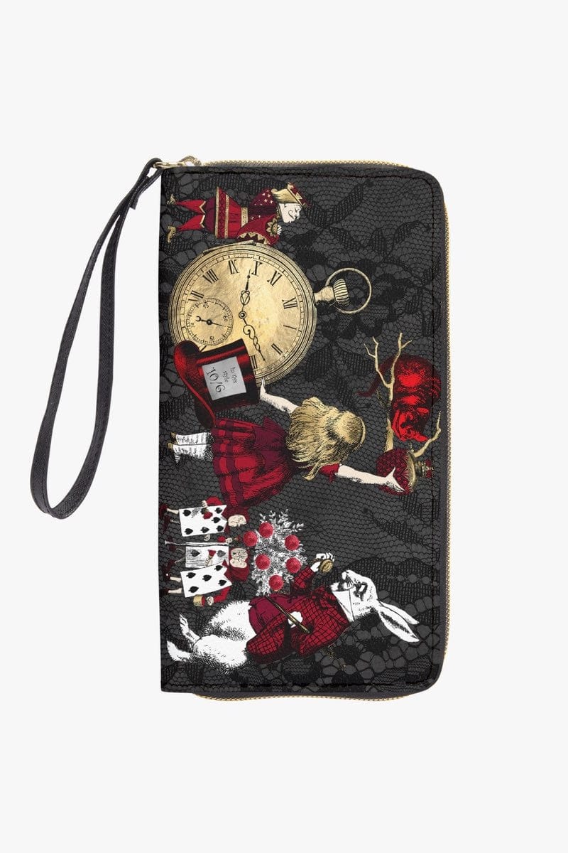 gothic alice in wonderland purse wallet