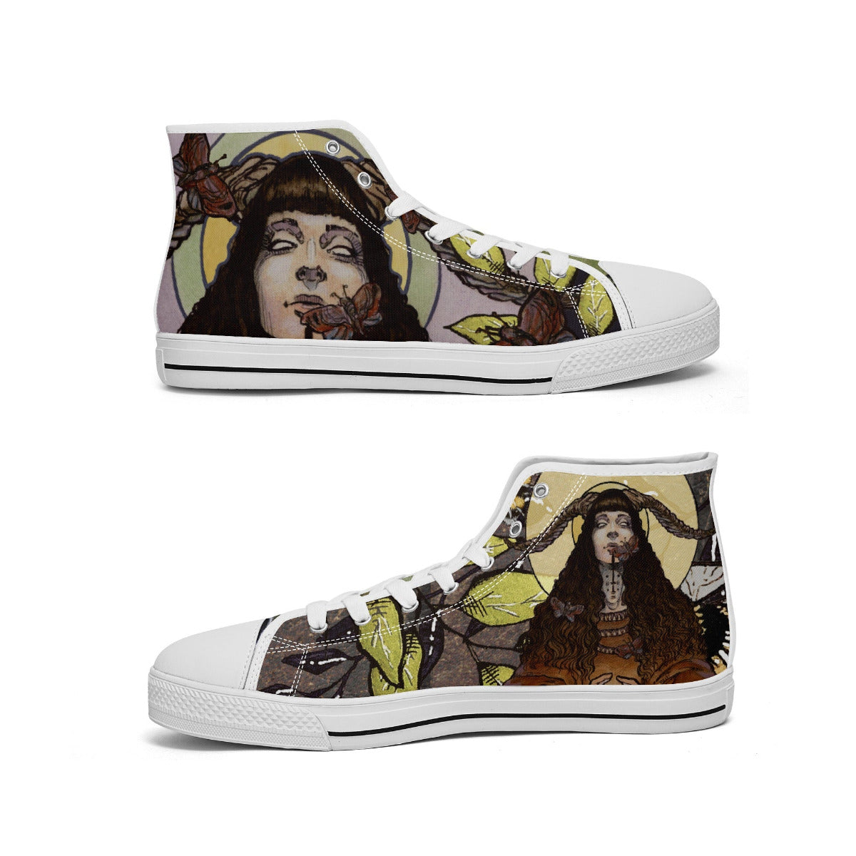 Power_Priestess_White_retro_high_top_sneakers for Blood on the Clocktower players