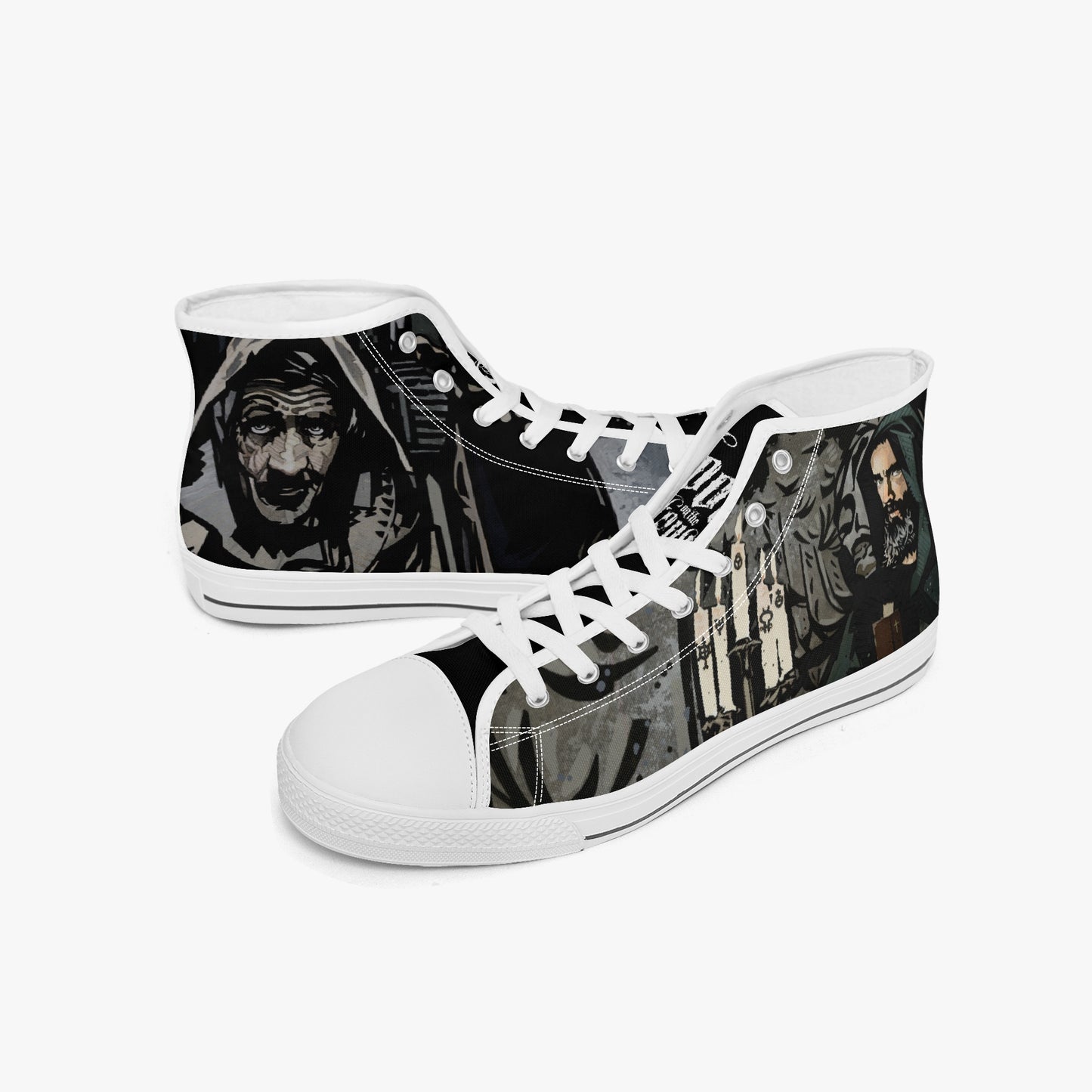 Ta-al blood on the clocktower retro high tops with white sole 2