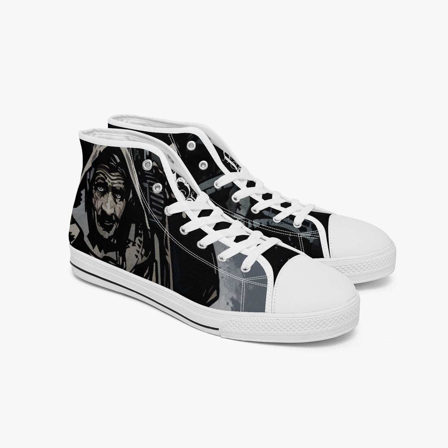 Ta-al Van Fleet artwork white sole high top sneakers 3