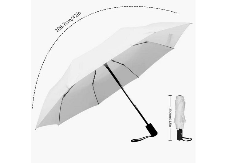 size dimensions of the blue quotes of Alice in Wonderland automatic folding compact umbrella at Gallery Serpentine