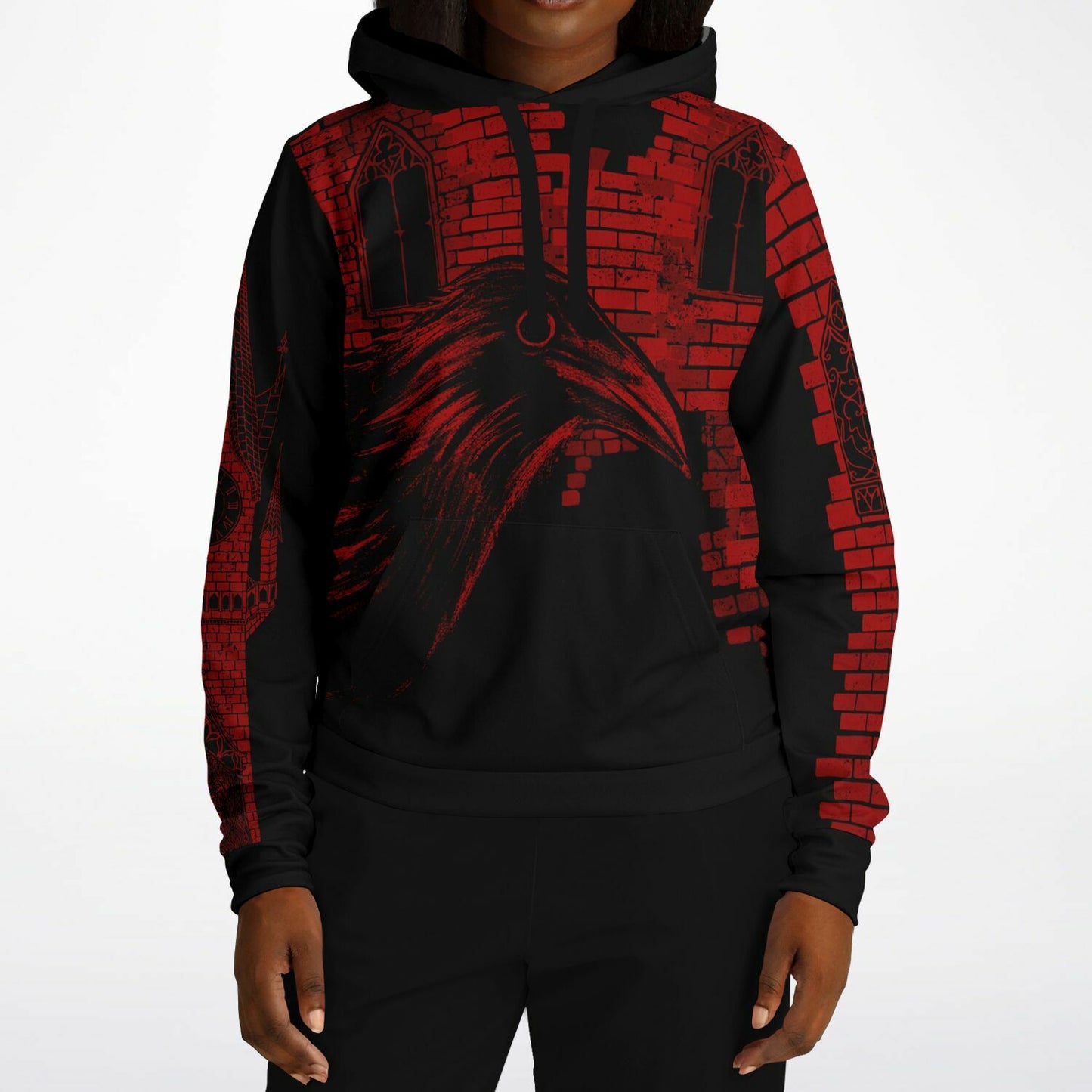 Red Raven, Unisex Hoodie, FREE Shipping