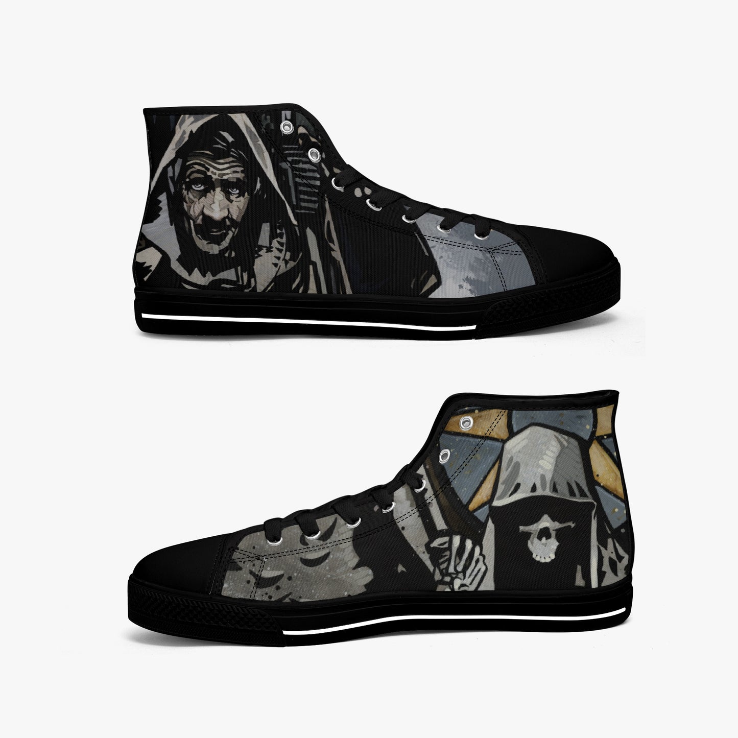 black sole retro skater sneakers for blood on the clocktower board gamers Ta-Al