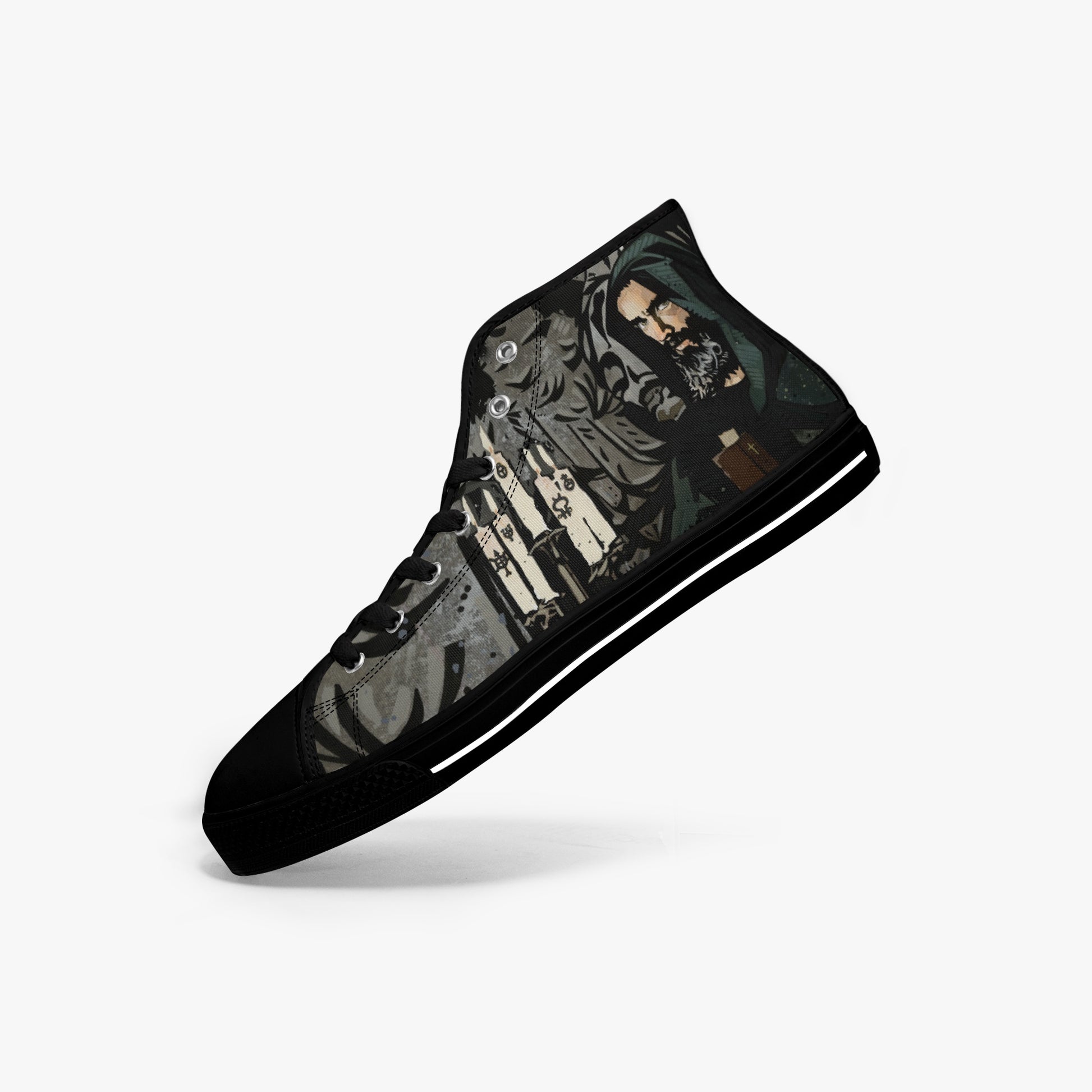 black sole retro skater sneakers for blood on the clocktower board gamers Ta-Al 2