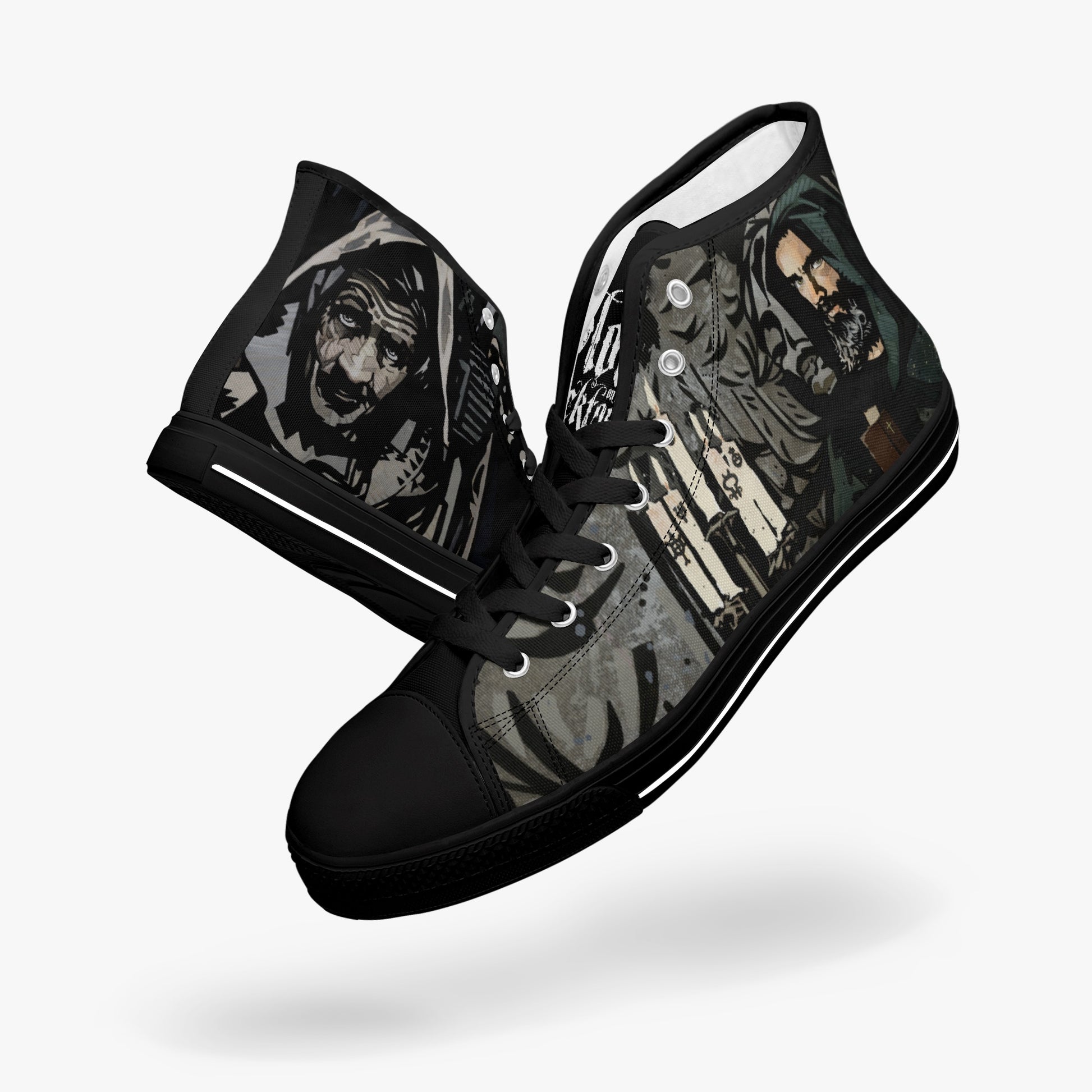 black sole retro skater sneakers for blood on the clocktower board gamers Ta-Al 7