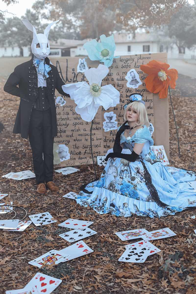 Alice in Wonderland photo shoot by Crow Zoey Photography of Gallery Serpentine Alice in Wonderland gown