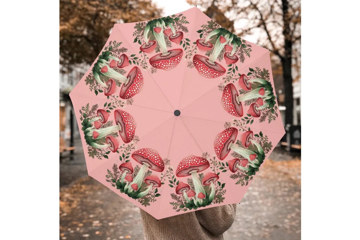 Mushroomcore Toadstool Automatic Umbrella