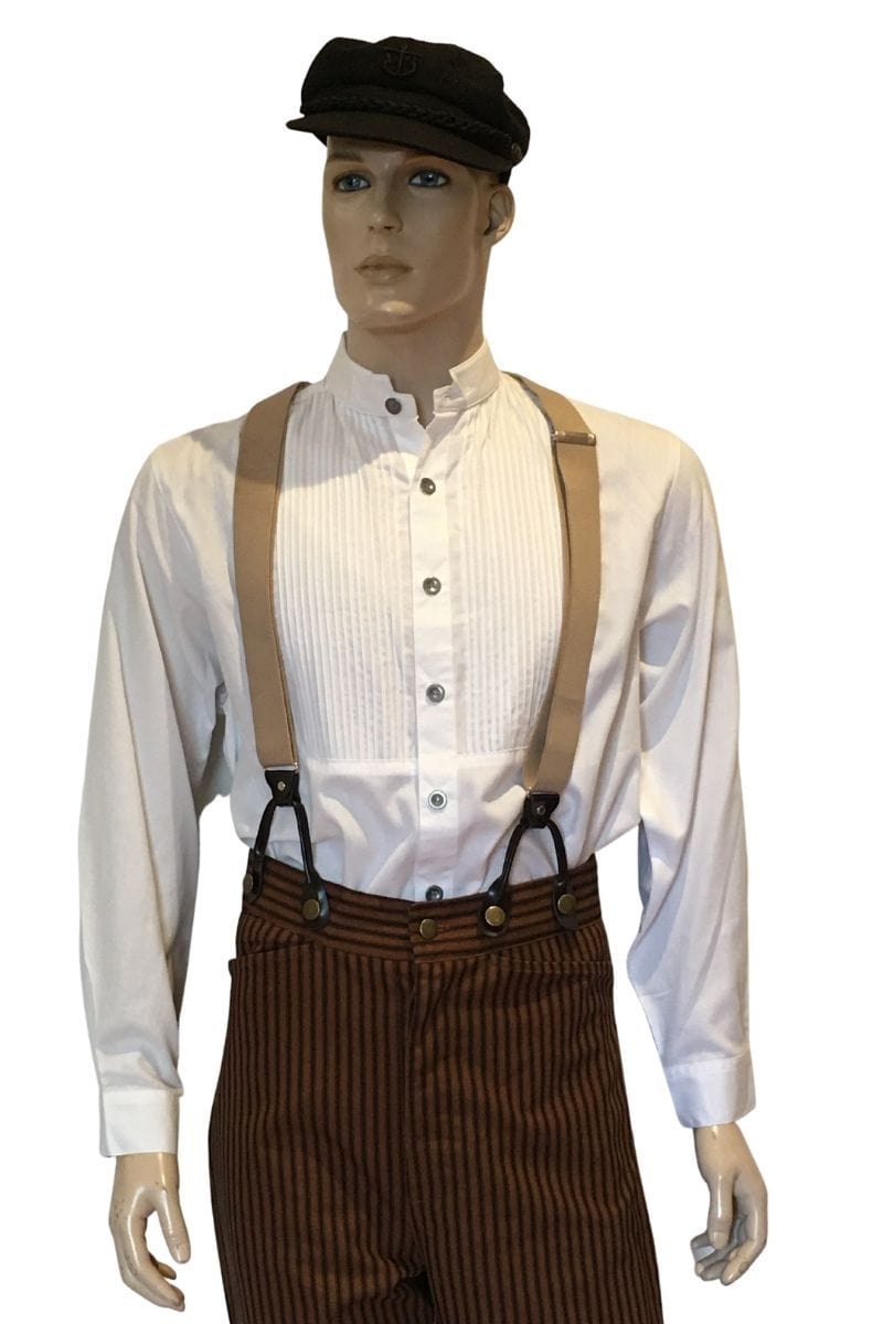 authentic 1800s men's shirt in white