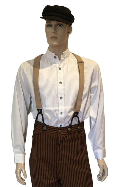 authentic 1800s men's shirt in white