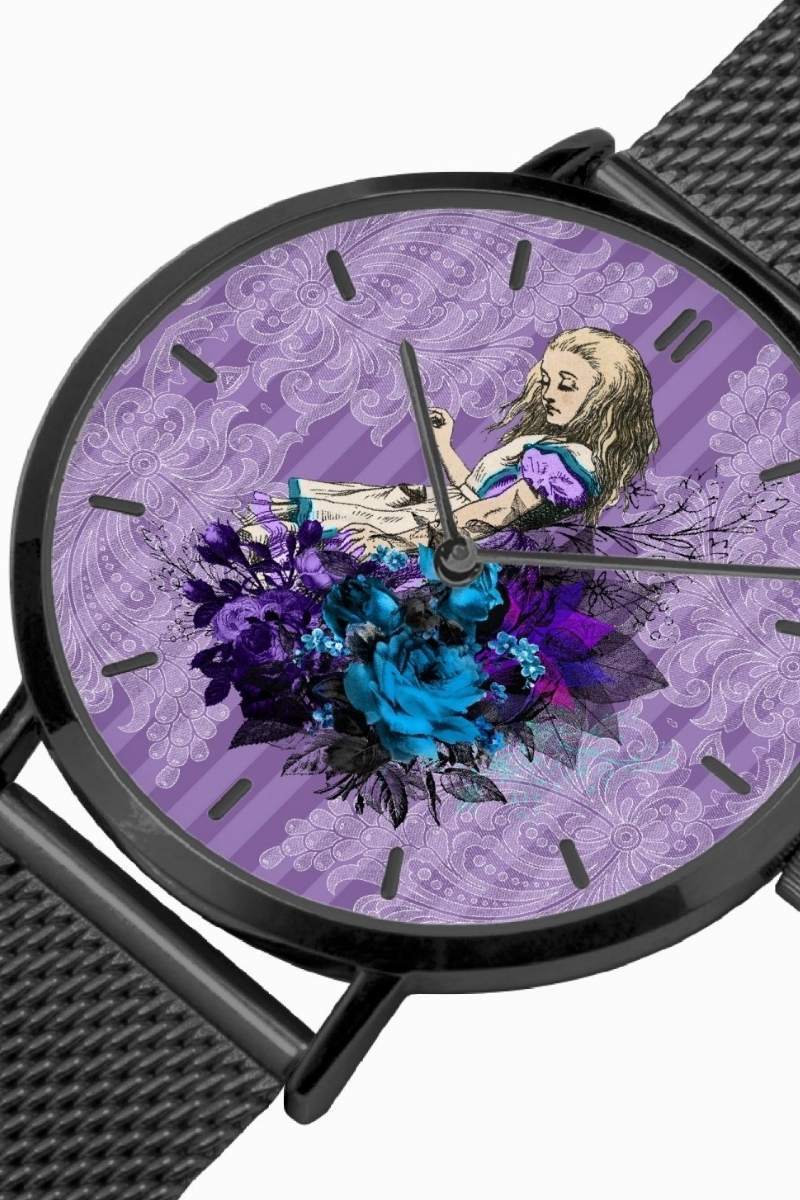 Purple Alice in Wonderland Watch