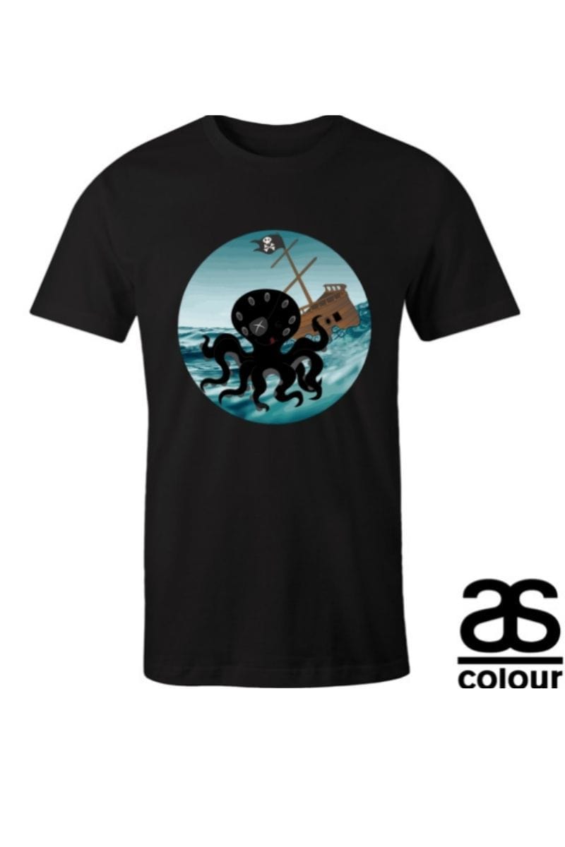 full view of the pirate themed t-shirt for Father's Day