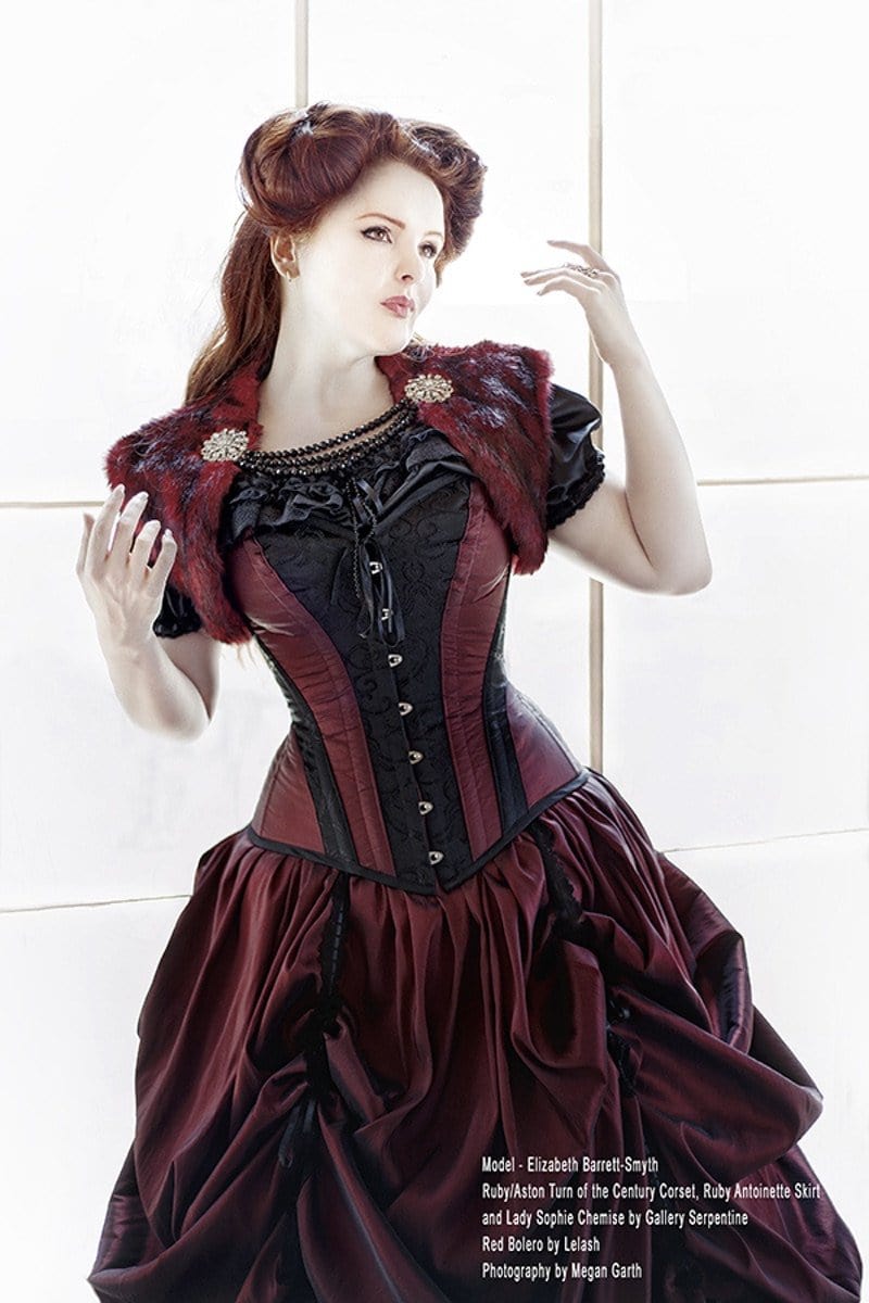 gothic steampunk dragons blood wedding gown