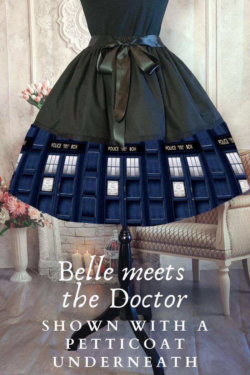 Tardis Mid length skirt