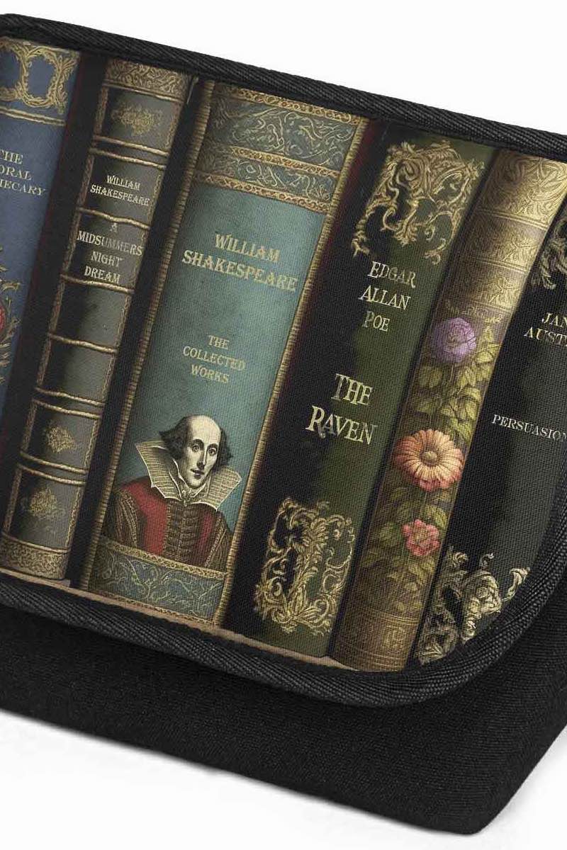 Dark Academia Classic Literature Messenger Bag