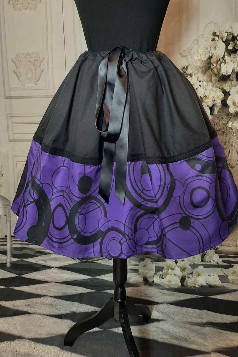 Gothic Purple Gallifrey Mid length skirt