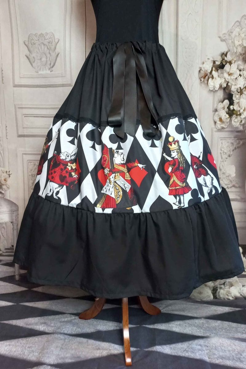 Queen of Hearts Alice Tea Length Skirt