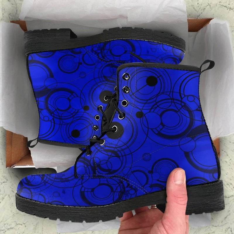 Blue Gallifrey, Vegan Women's Boots, FREE Shipping