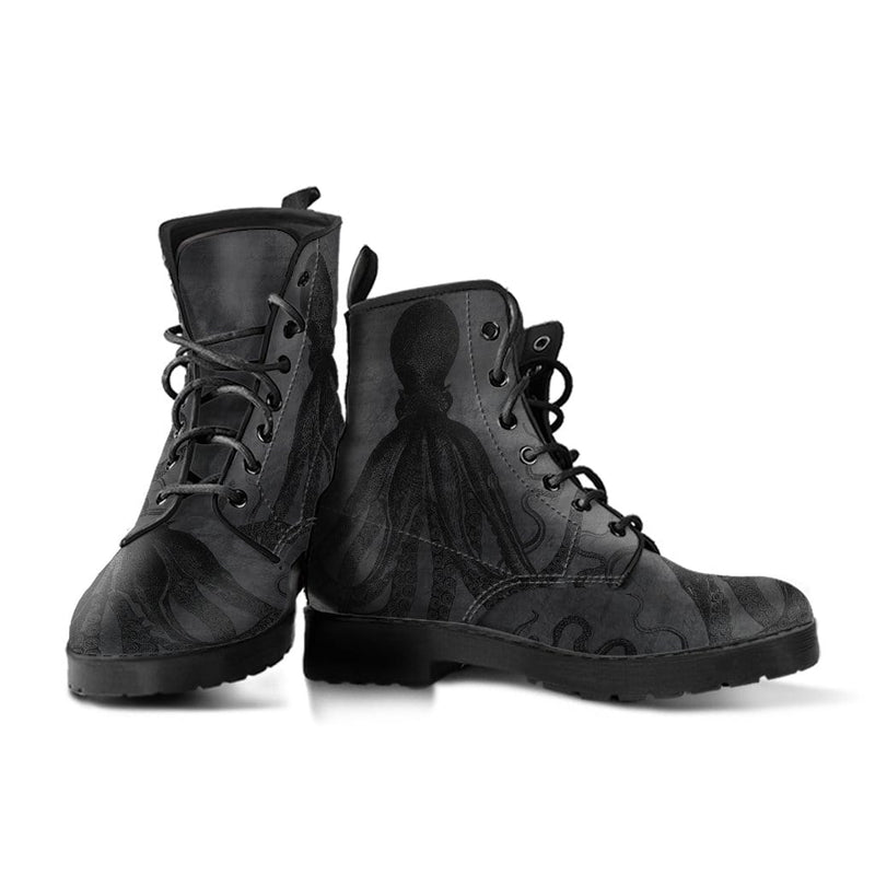 pair of the Straight Up Kraken Cthulu boots at Gallery Serpentine