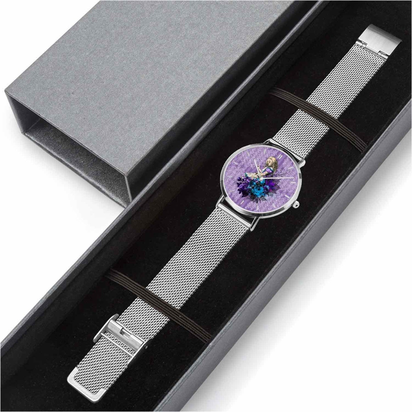 Purple Alice in Wonderland Watch