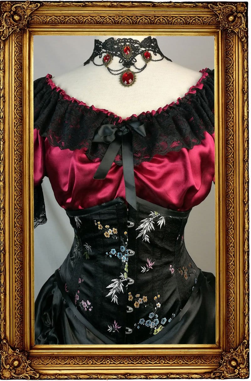 Australian made steel boned gothic victorian steampunk tight lacing corset