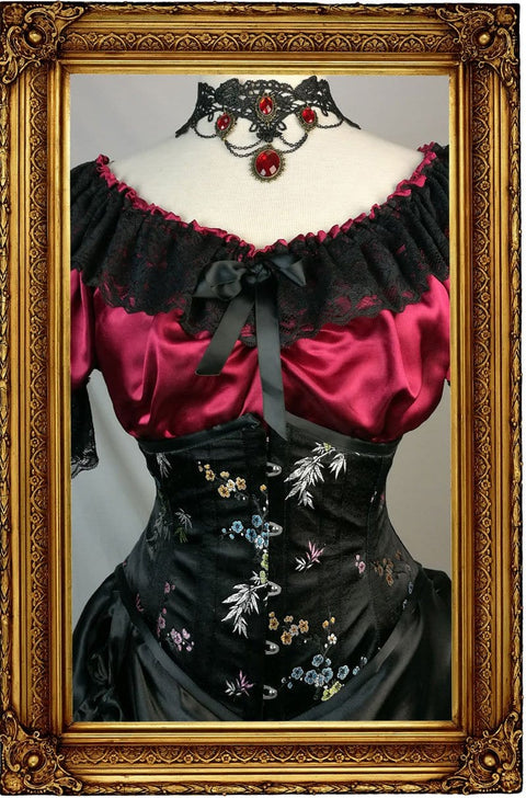 Australian made steel boned gothic victorian steampunk tight lacing corset