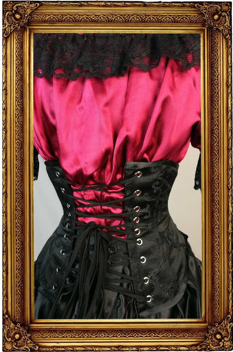 Australian made steel boned gothic victorian steampunk tight lacing corset