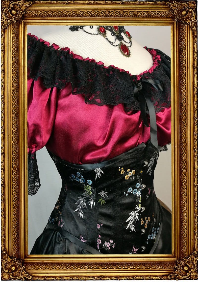 Australian made steel boned gothic victorian steampunk tight lacing corset