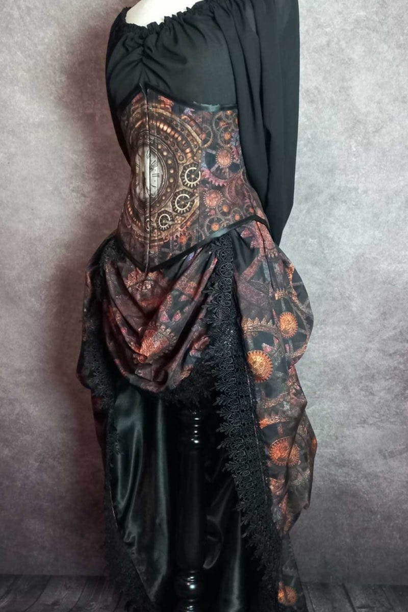 Steampunk Corset & Victorian Bustle Skirt Set