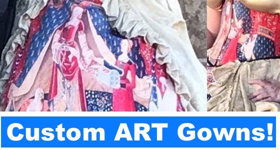 Custom art corset gowns