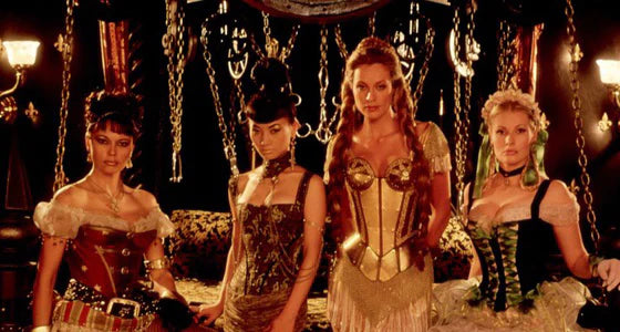 the women of the movie The Wild Wild West in corsets