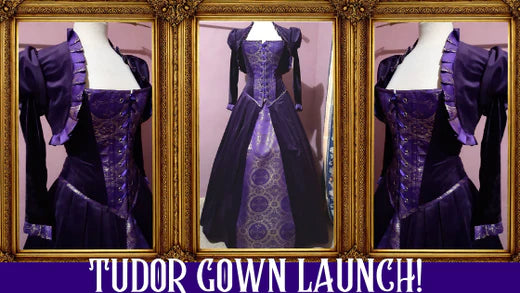 Royal Purple and Gold Tudor Gown