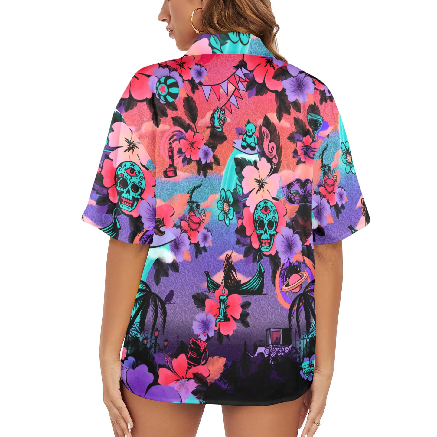 Clocktower Cruise Women's Hawaiian shirt, USA Shipping only