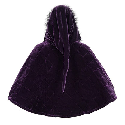 Purple Pixie Quilted Velvet Cloak