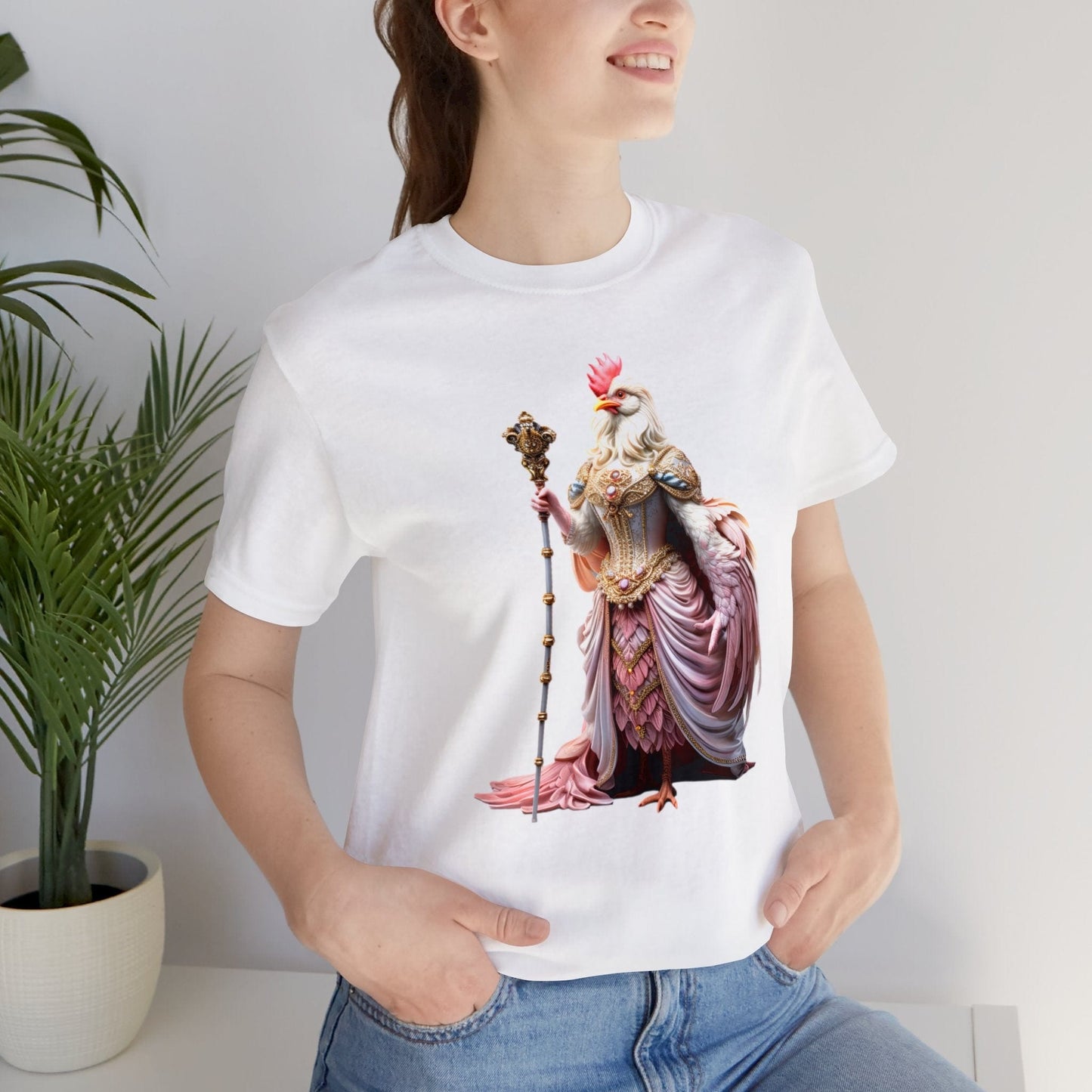 For USA customers: Queen Cluck on Bella+Canvas3001 Unisex Tee