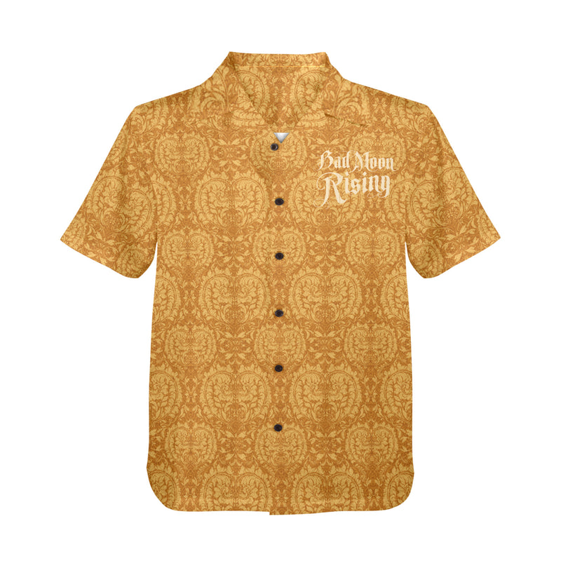 Bad Moon Rising Button Up Short Sleeve Shirt, Non-USA Delivery