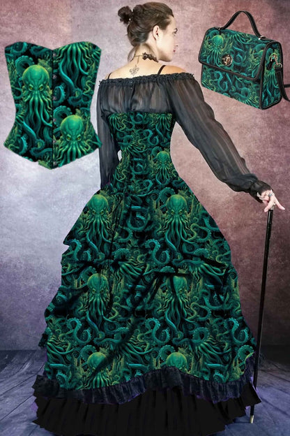 mockup image of the new Call of Cthulhu corset gown 