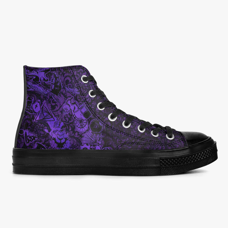Grim Reader High top sneakers for Blood on the Clocktower players - side view close up 3
