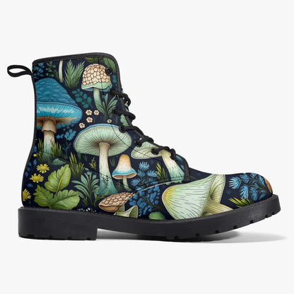 Mushroomcore toadstool forest boots in blues and greens 3