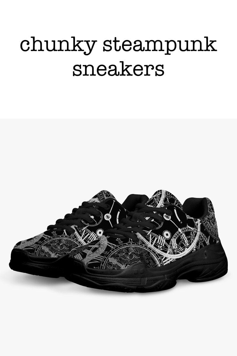 chunky breathable mesh steampunk sneakers 1