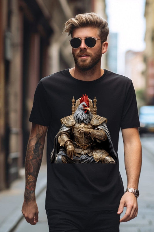 King Cock Rooster King black men's t-shirt