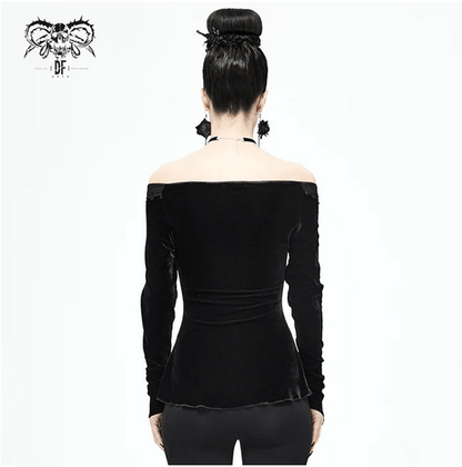 Black Rose Velvet Top