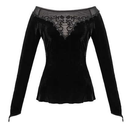 Black Rose Velvet Top