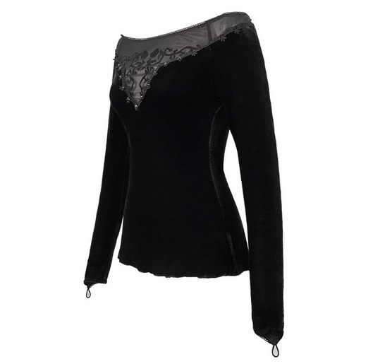 Black Rose Velvet Top